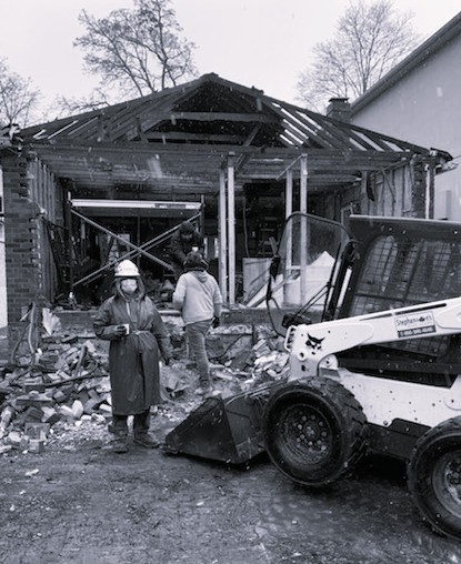 Residential construction project site in Toronto